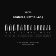 Apres Gel-X Soft Gel Tips Sculpted Coffin Long 280Pcs