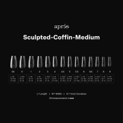 Apres Gel-X Soft Gel Tips Sculpted Coffin Medium 280Pcs11986