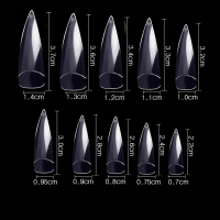 Cre8tion Nail Tips 500pcs 09 Clear Super Curve Stellito15145