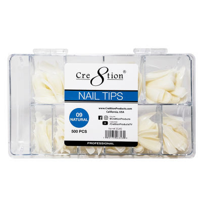 Cre8tion NailTips 500ps 09 Natural Super Curve Stellito15146