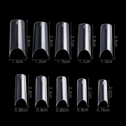 Cre8tion Nail Tips 500 pcs 10 Clear Straight 15147
