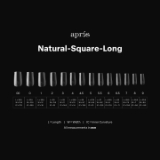Apres Gel-X Individual Tips Natural Square Long 50PK NSL4.5
