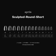 Apres Gel-X Individual Tips Sculpted Round Short 50PK SRS00