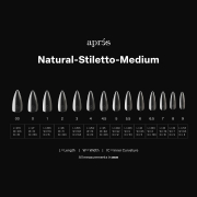 Apres Gel-X Tips Natural Stiletto Medium Refill Bag NSTM4.5