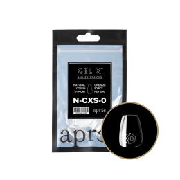 Apres Gel-X Tips Natural Coffin X-Short Refill Bag NCXS0