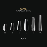 Apres Gel-X Soft Gel Tips Natural Coffin Short 280Pcs 41186