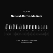 Apres Gel-X Soft Gel Tips Natural Coffin Medium 280Pcs 41187