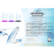 Aora 6D Diamond Soft Gel Tips Clear Medium Coffin 120pcs