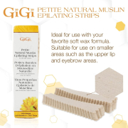 Gigi Petite Natural Muslin Strips .75"x4.5" 100 Strips #0625