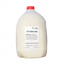 12% Base Ice Cream Mix - 4L x 4