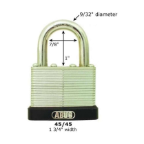45/45 B KA1 LAMINATED PADLOCK 1-3/4" WIDTH ECONOMY PADLOCK