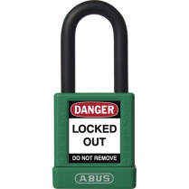 Abus Lock 74/40 Green Padlock 1-1/2" Shackle Plastic Cover