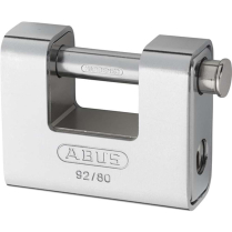 Abus Lock 92/80 B Solid Brass Padlock 3-1/16" Monoblock