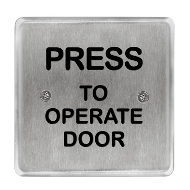 BEA 10PBS45POD Stainless Steel Push Plate, 4.5" Square