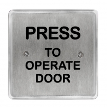 BEA 10PBS45POD Stainless Steel Push Plate, 4.5" Square