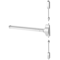 Corbin Russwin ED2400A Key Nightlatch LHR Wht Suede Chromium