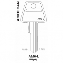 JET Hardware AM6-L 5 Pin Key Blank I