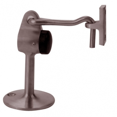Don Jo 1473-613 Cast Brass Floor Stop and Holder