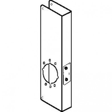 Don Jo Wrap-Around, Stainless, 2 3/4" Backset, 1 3/4" Door