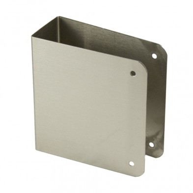 Don Jo Wrap-Around, Stainless, Blank, 1 3/4" Door, 4 1/2"