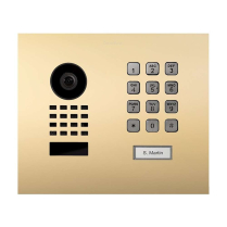 Doorbird D1101KHM-F US3 Vid Horizontal Kypd Sngl Sqr Brass