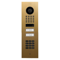 Doorbird D1102KV-F US4P Video Keypad Two Buttons Gold PVD