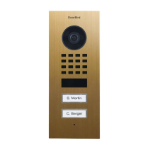 Doorbird D1102V-F US4P Video Two Buttons Gold PVD