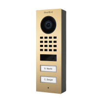 Doorbird D1102V-S US3 Video Two Buttons Brass