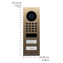 Doorbird D1102V-S US4 Video Two Buttons Brass