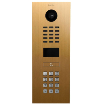 Doorbird D2101KV US4P Video Box Keypad Sngl Button Gold PVD