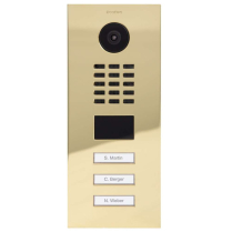 Doorbird D2103V US3 Video Box Ethernet Three Buttons Brass
