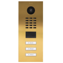 Doorbird D2103V US4P Vid Box Ethernet Three Buttons Gold PVD