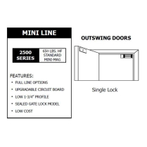 2511 DSM 28 650 LB MINI MAG OUTSWING w-DOOR STATUS SWITCH