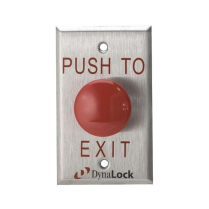 DynaLock 6290 1-5/8&rdquo; Diameter Plastic Palm Switch Red Push B