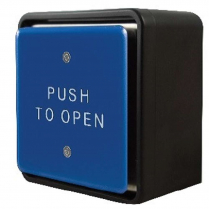 Entrematic Ditec W6-107 4.5" Square Blue Push Plate