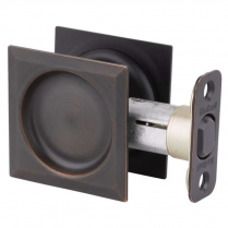 Kwikset 334 Passage Square Pocket Door Lock for Sliding Door
