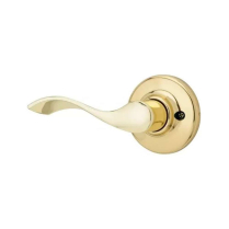 Kwikset 488BL 3 RCS LH Balboa Polished Brass Dummy Lever