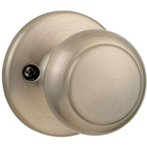 Kwikset 488CV 15 Cove Knob Satin Nickel Half Dummy