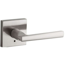 Kwikset 730MRL SQT 15 Montreal Lever (Square) Privacy Satin Nickel