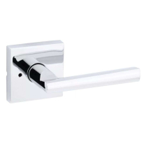 Kwikset 730MRL SQT 26 Montreal Lever (Square) Privacy Polished Chrome