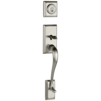 Kwikset 800HE 15 SMT Hawthorne Satin Nickel Handleset Lip