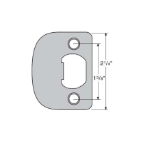 Kwikset 83796-3 Full Lip Strike Brass Round Corner (2-1/4")