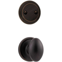Kwikset 968L Laurel Egg Dummy Inactive Interior Trim for Han