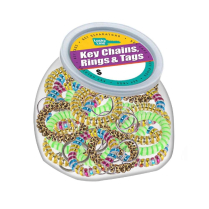 Lucky Line 41027 Wrist Coil W/Ring  Asst  50/Jr