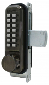 LockeyUSA 2900ABDC Keyless Narrow Stile Deadbolt Lock
