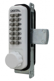 LockeyUSA 2900WHDC Keyless Narrow Stile Deadbolt Lock