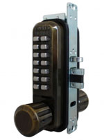 LockeyUSA 2930AB Keyless Narrow Stile Knob Lock Passage