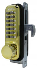 LockeyUSA 2950BB Keyless Narrow Stile Hook Bolt Lock