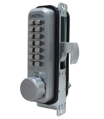 LockeyUSA 2950SCMGDC Keyless Narrow Stile Hook Bolt Lock