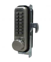 LockeyUSA 2950SNDC Keyless Narrow Stile Hook Bolt Lock
